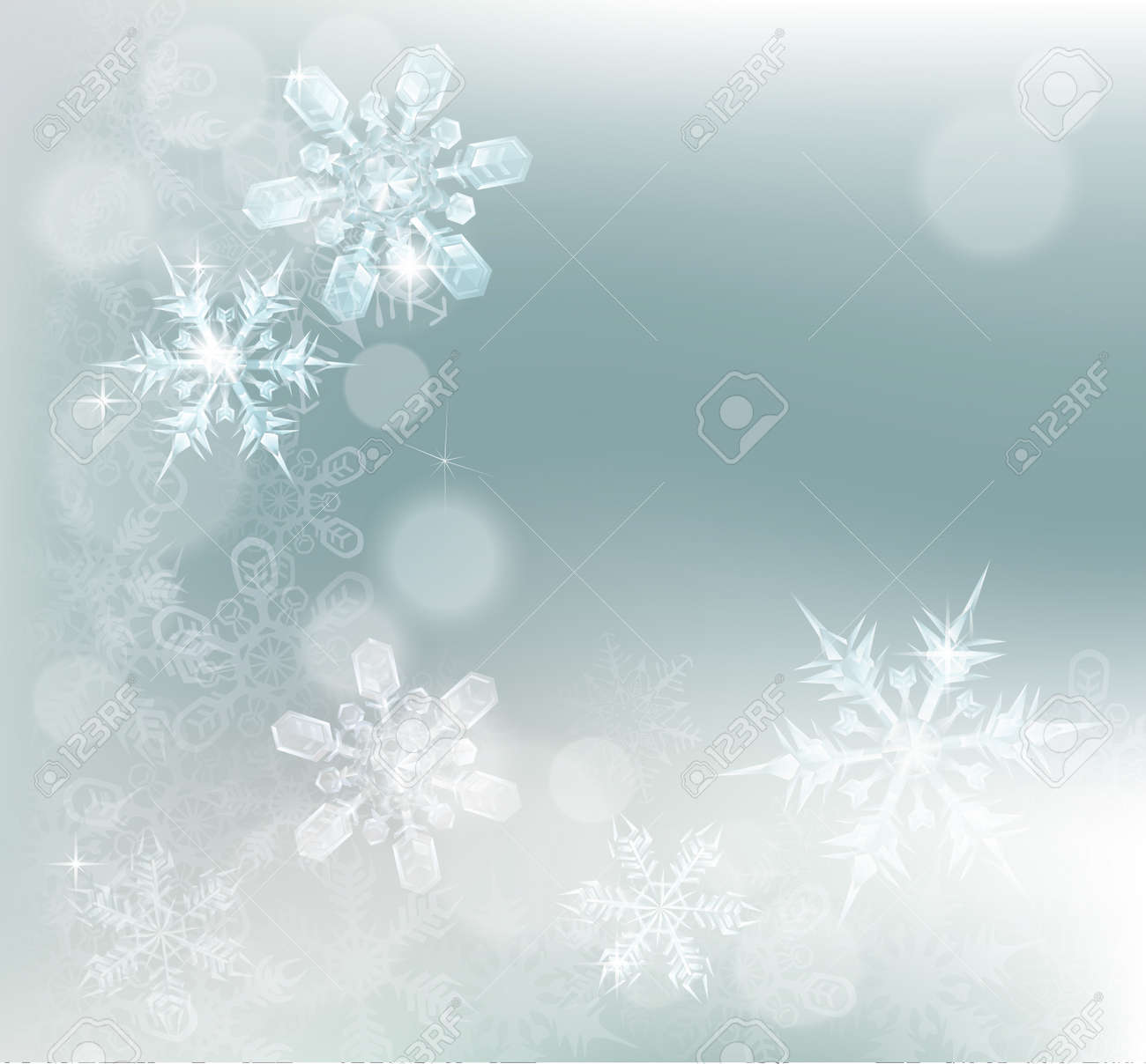 Blue silver abstract snowflakes snow flakes Christmas or New Year festive winter design background. - 45156056 Blue silver abstract snowflakes snow flakes Christmas or New Year festive winter design background. - 45156056