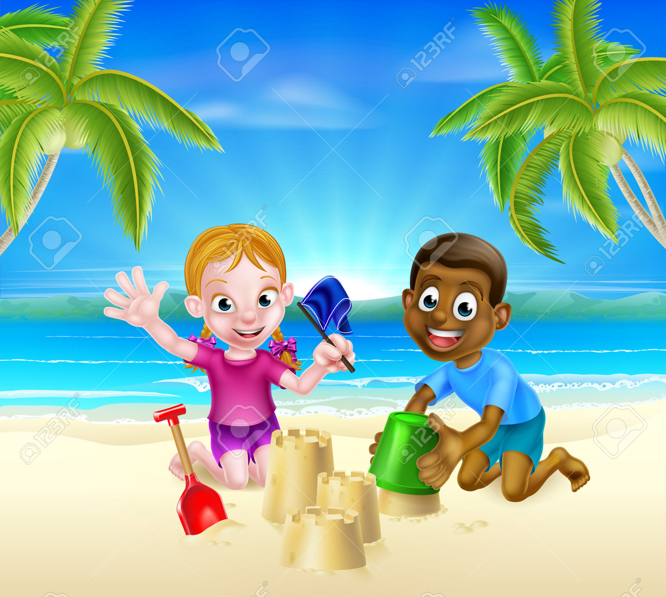 sandcastle bucket and spade