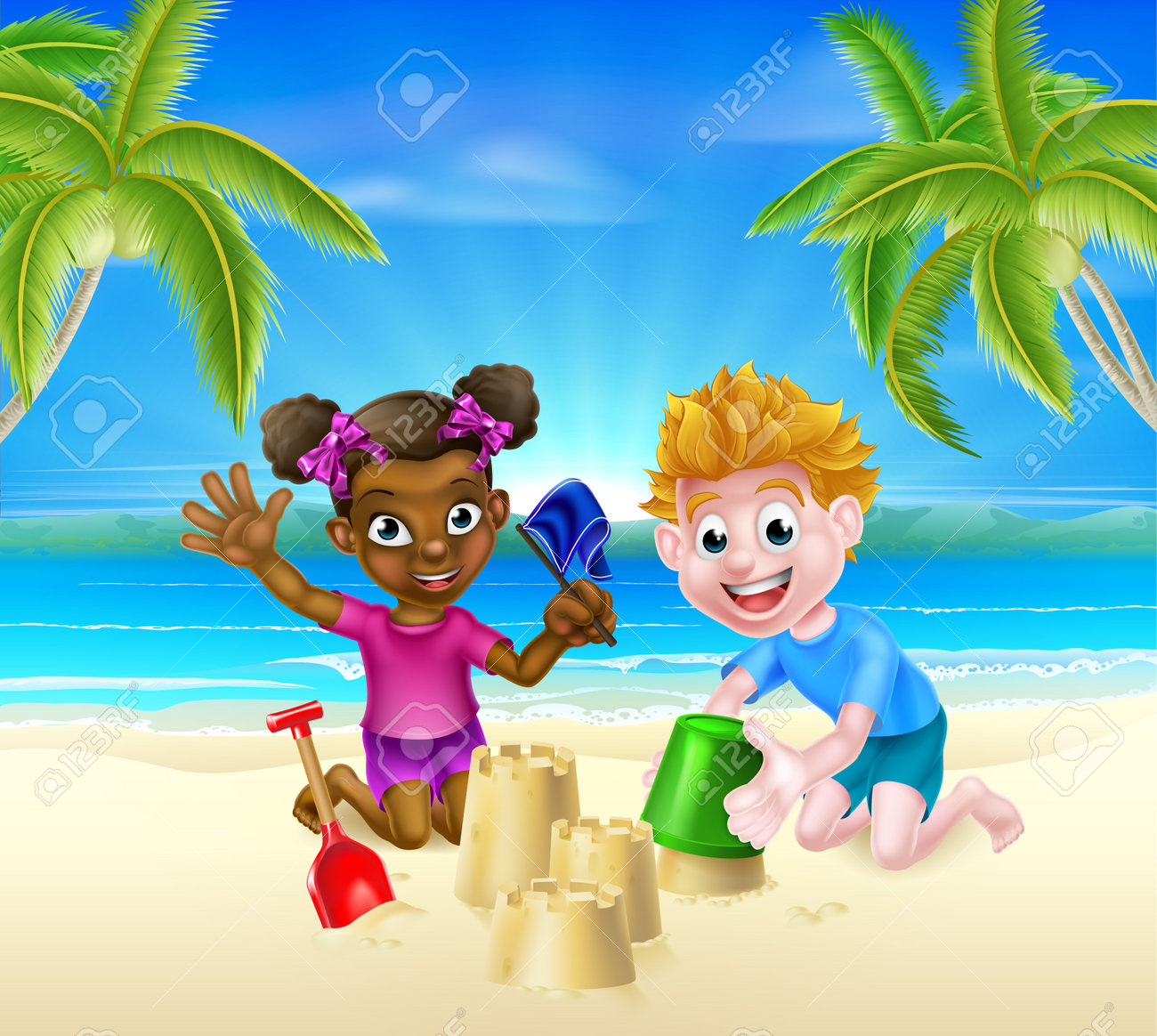 sandcastle bucket and spade