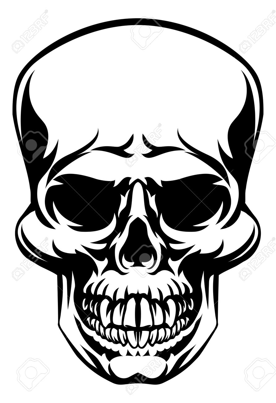 a skull scary skull