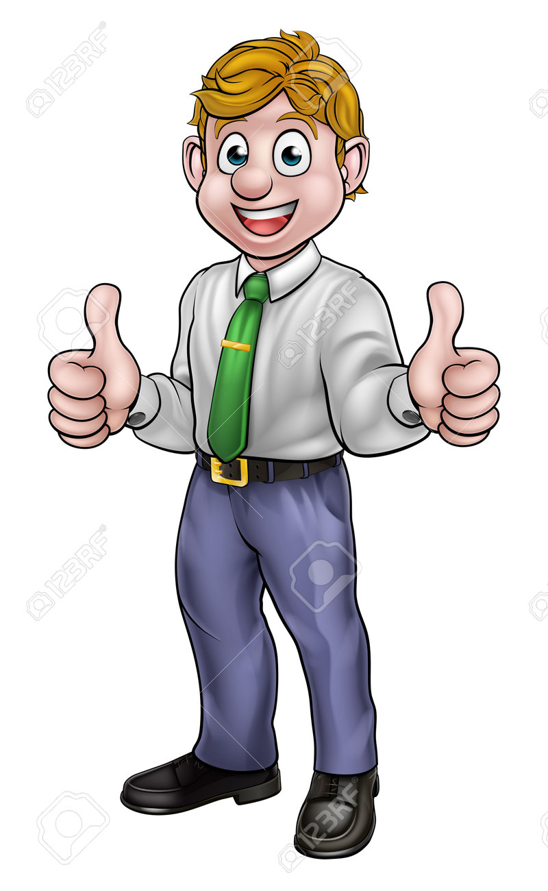 a happy man cartoon