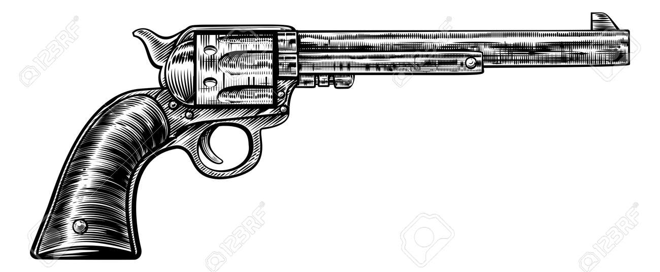 gun revolver handgun six