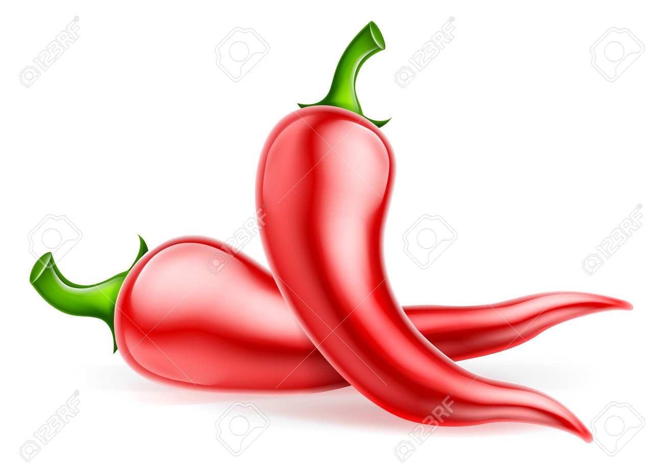 red chilli peppers illustration