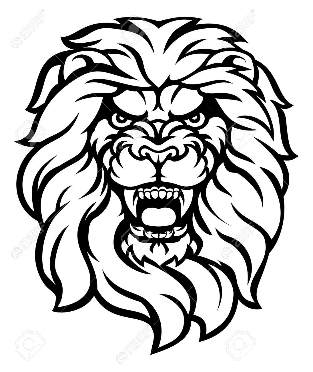 Free Free 238 Roaring Lion Head Svg SVG PNG EPS DXF File