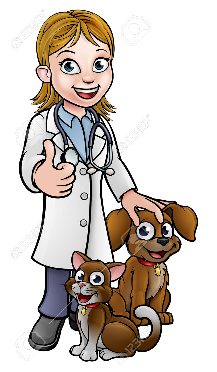 vet cartoon character with