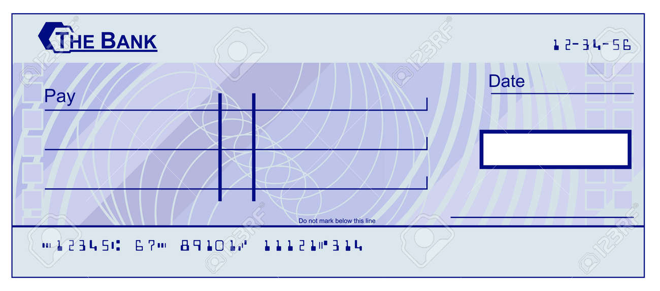 a blank cheque bank check book template illustration royalty free