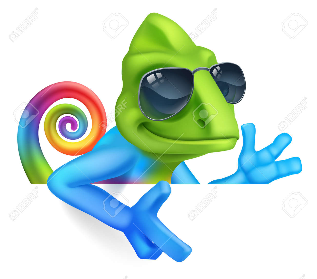 chameleon with glasses