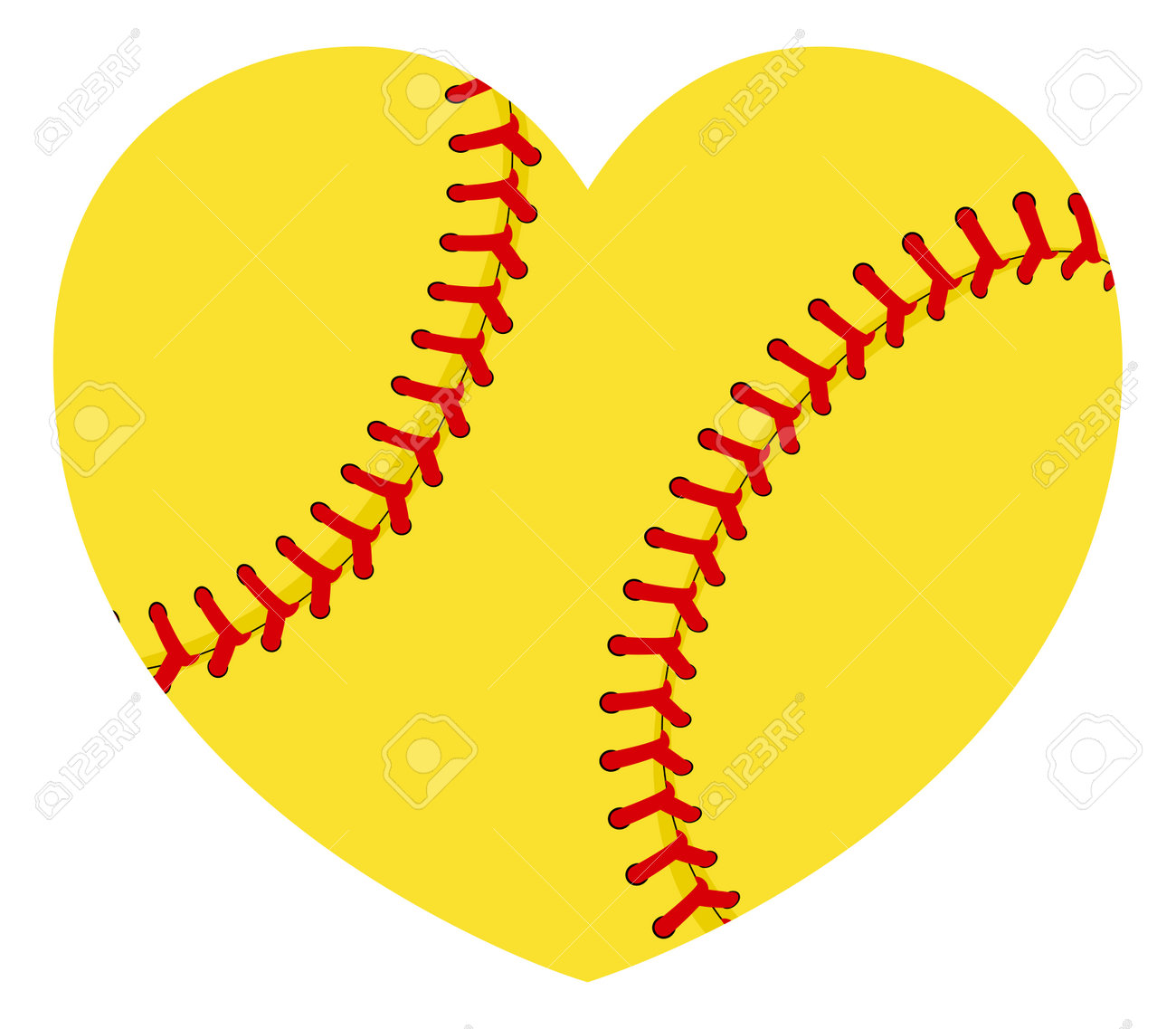 Softball Ball Heart Shape Concept Royalty Free SVG, Cliparts, Vectors, and  Stock Illustration. Image 203037822., image size:1300x1137