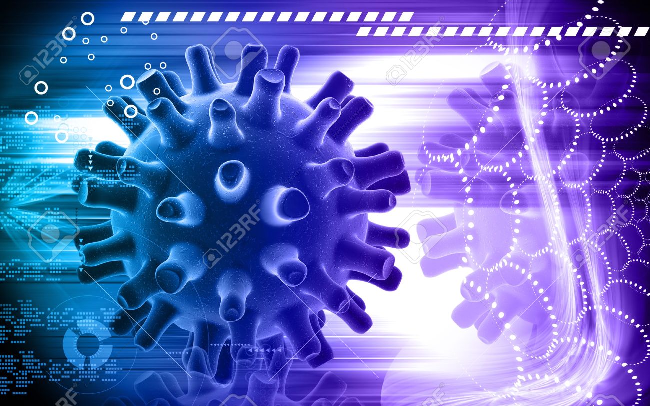 Digital Illustration Of Herpes Simplex Virus In Colour Background Stock Photo Picture And Royalty Free Image Image 5245174