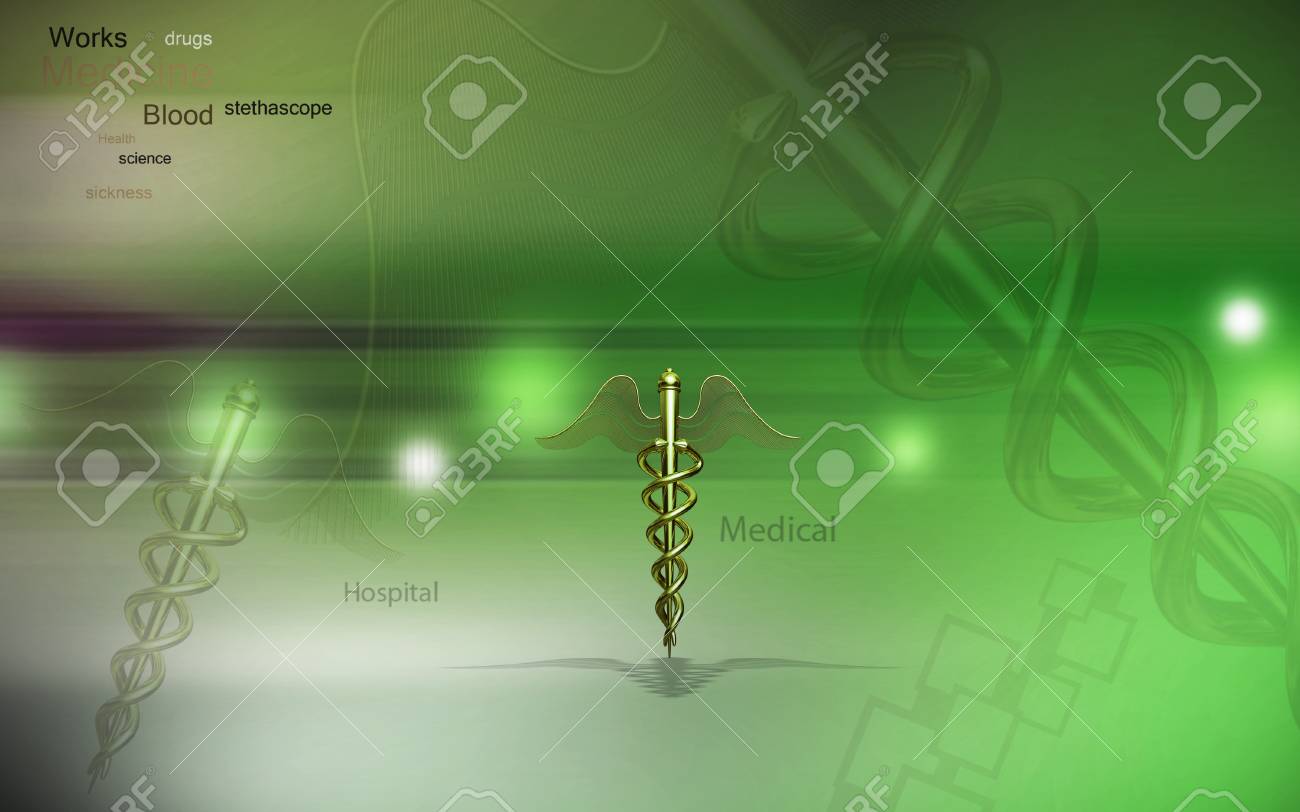 Digital illustration of Medical symbol in colour background - 52506695 Digital illustration of Medical symbol in colour background - 52506695