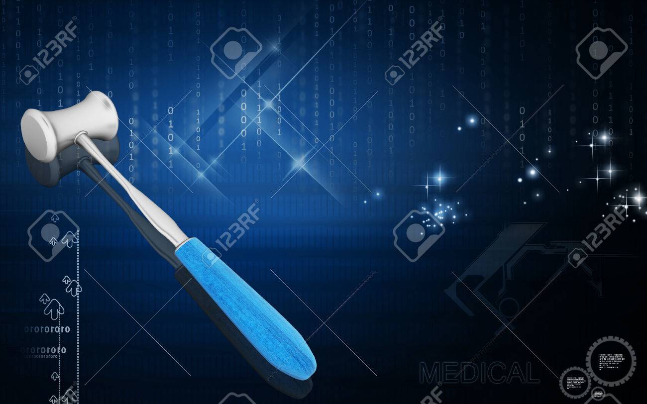 Digital illustration of Surgical Hammer in colour background - 52590539 Digital illustration of Surgical Hammer in colour background - 52590539