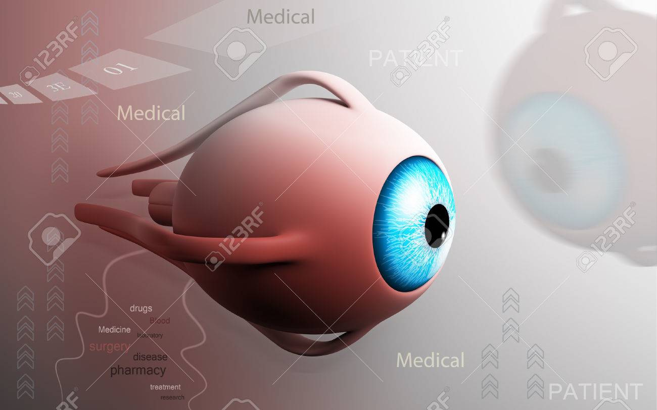 Digital illustration of eye in colour background - 52796563 Digital illustration of eye in colour background - 52796563