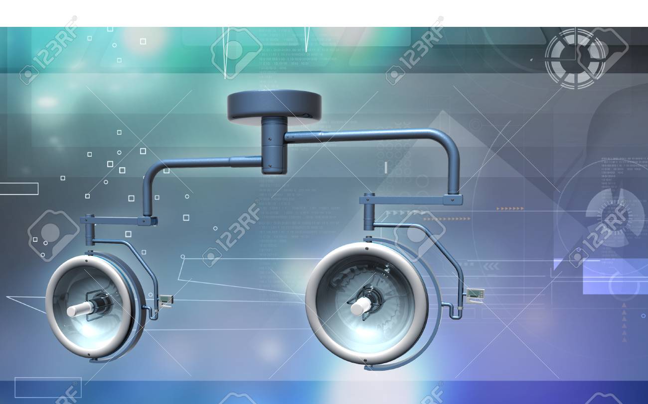 Digital illustration of Surgical lamp in color background - 59996599 Digital illustration of Surgical lamp in color background - 59996599