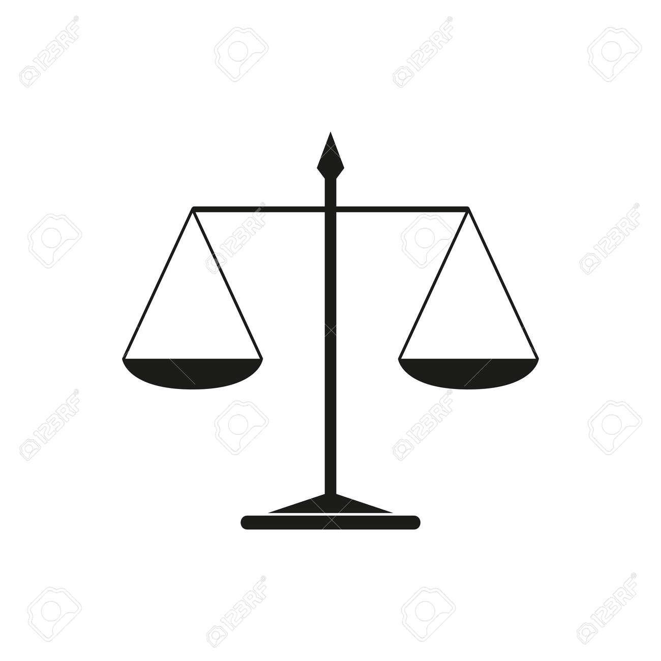 simple scales justice icon on white background - 169232473 simple scales justice icon on white background - 169232473