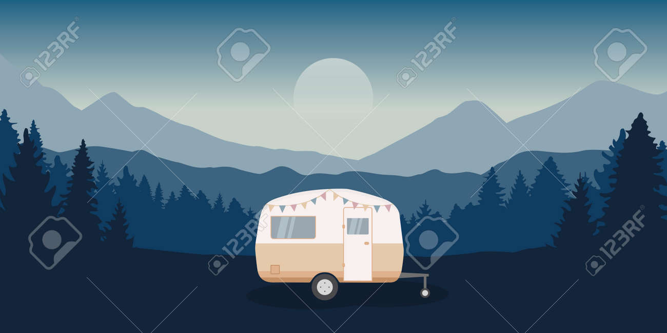 wanderlust camping adventure in the wilderness with camper - 171673785 wanderlust camping adventure in the wilderness with camper - 171673785