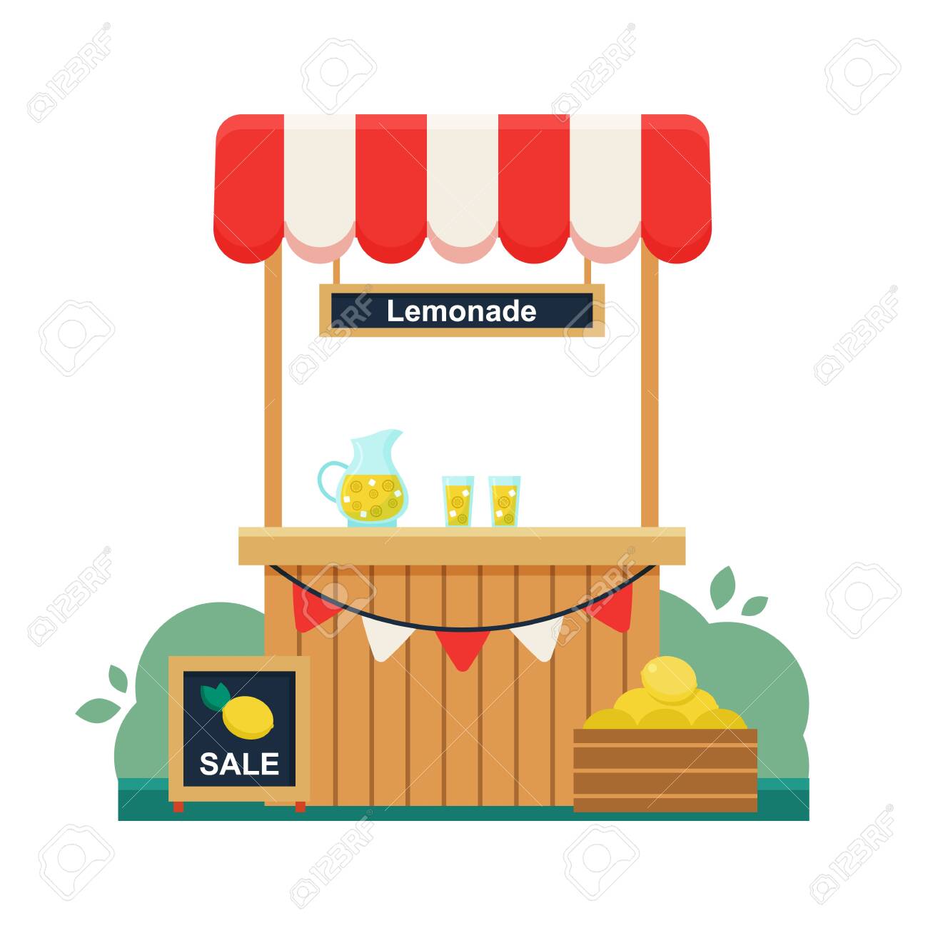 Lemonade Stand Sign For The Sale Of Lemons Summer Cool Drinks Royalty Free Cliparts Vectors And Stock Illustration Image 148162297