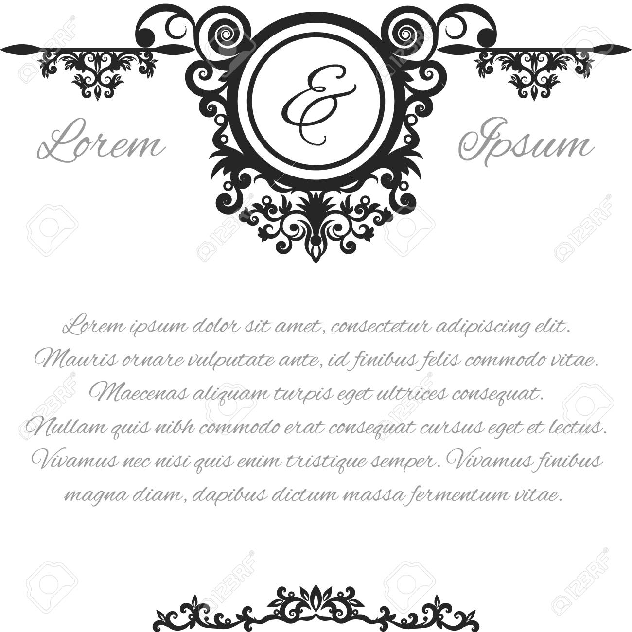 vintage background frame design black vector save the date royalty