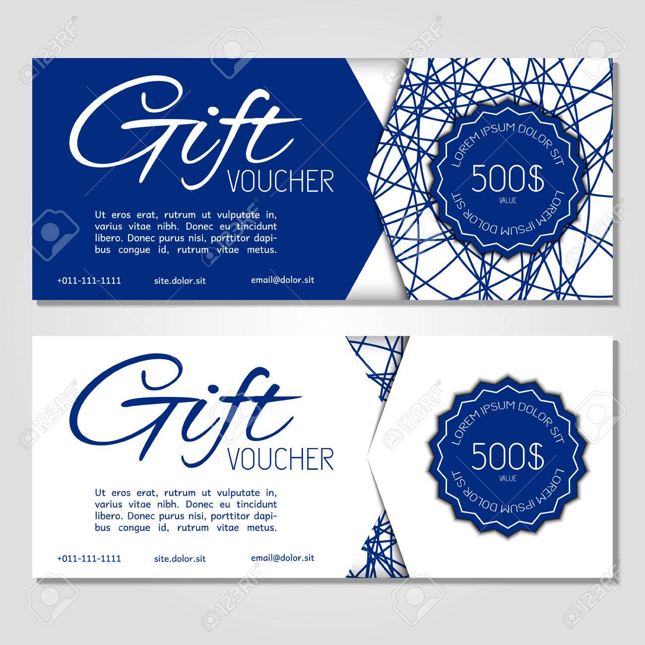 gift voucher vector illustration coupon template for company gift coupons
