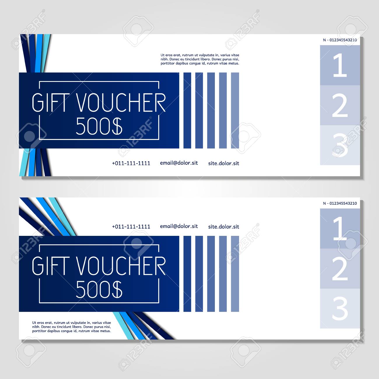 gift voucher vector illustration coupon template for company