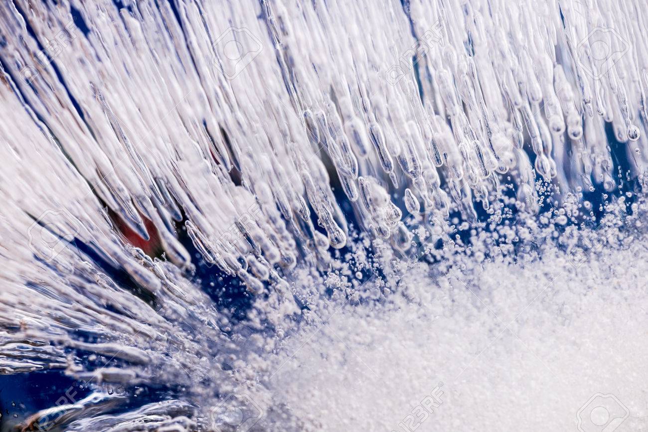 Ice Texture. Ice With Bubbles Section 