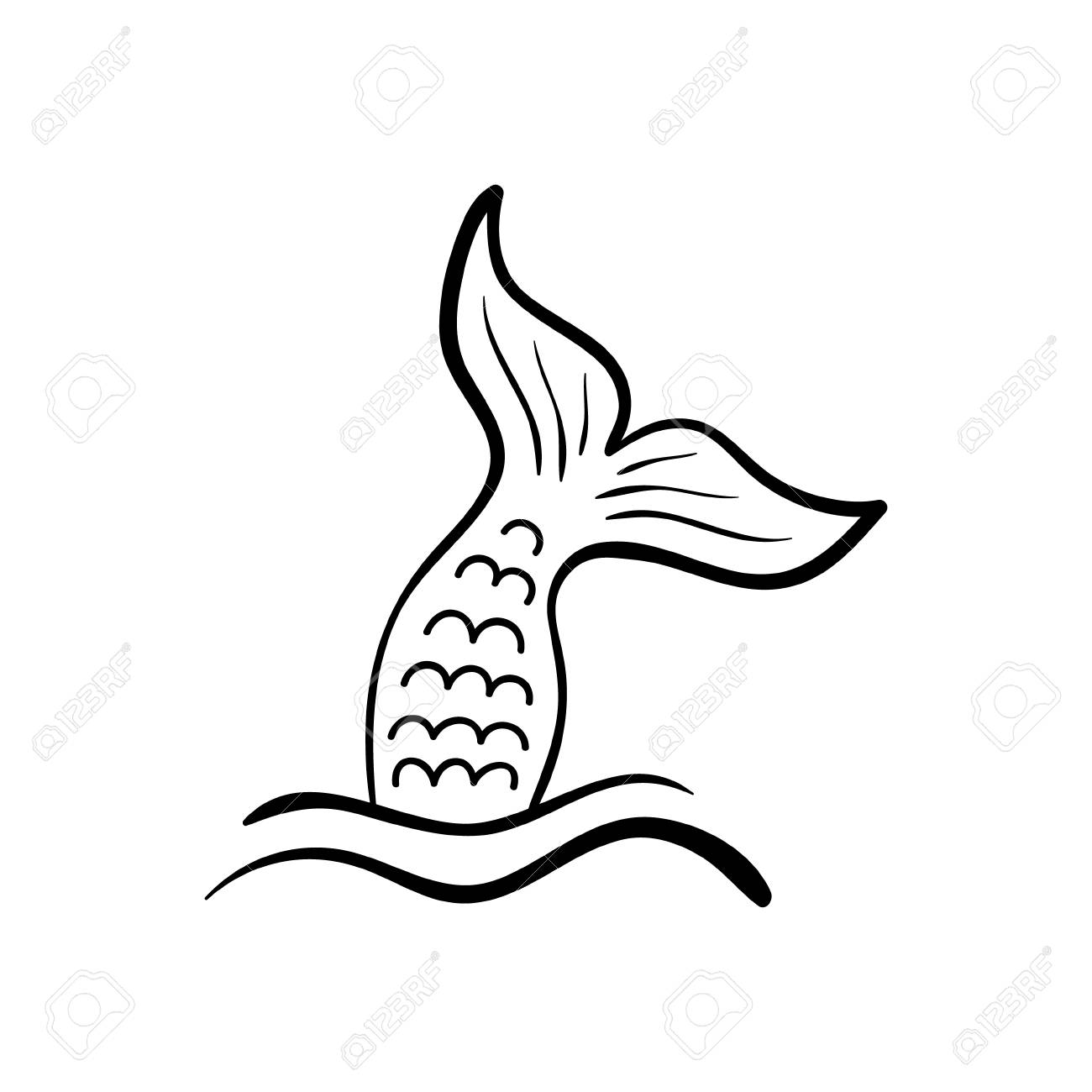 Queue de poisson dessin