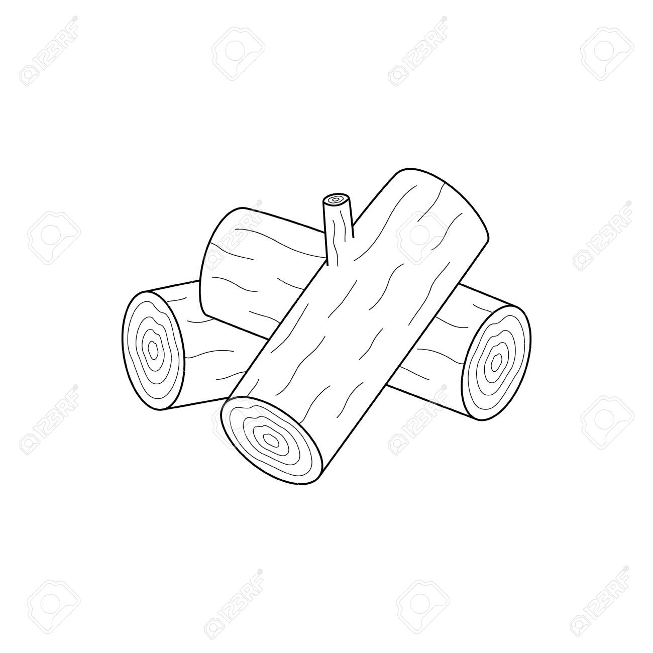 Logs, Wood Vector Illustration, Transparent Graphic Print. Log Outline  Icon. Royalty Free SVG, Cliparts, Vectors, and Stock Illustration. Image  121528653., image size:1300x1300