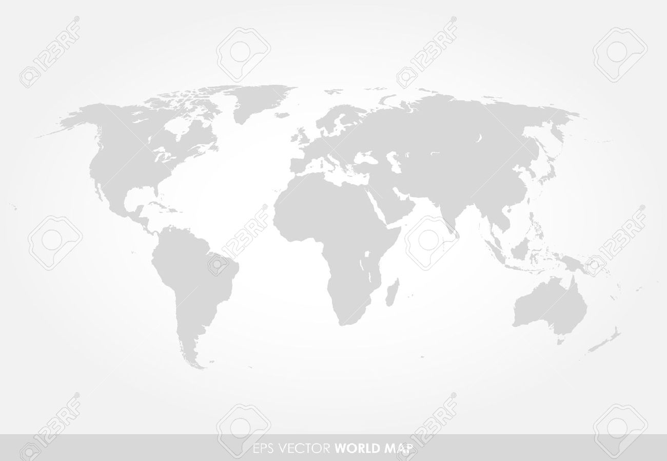 world map white background