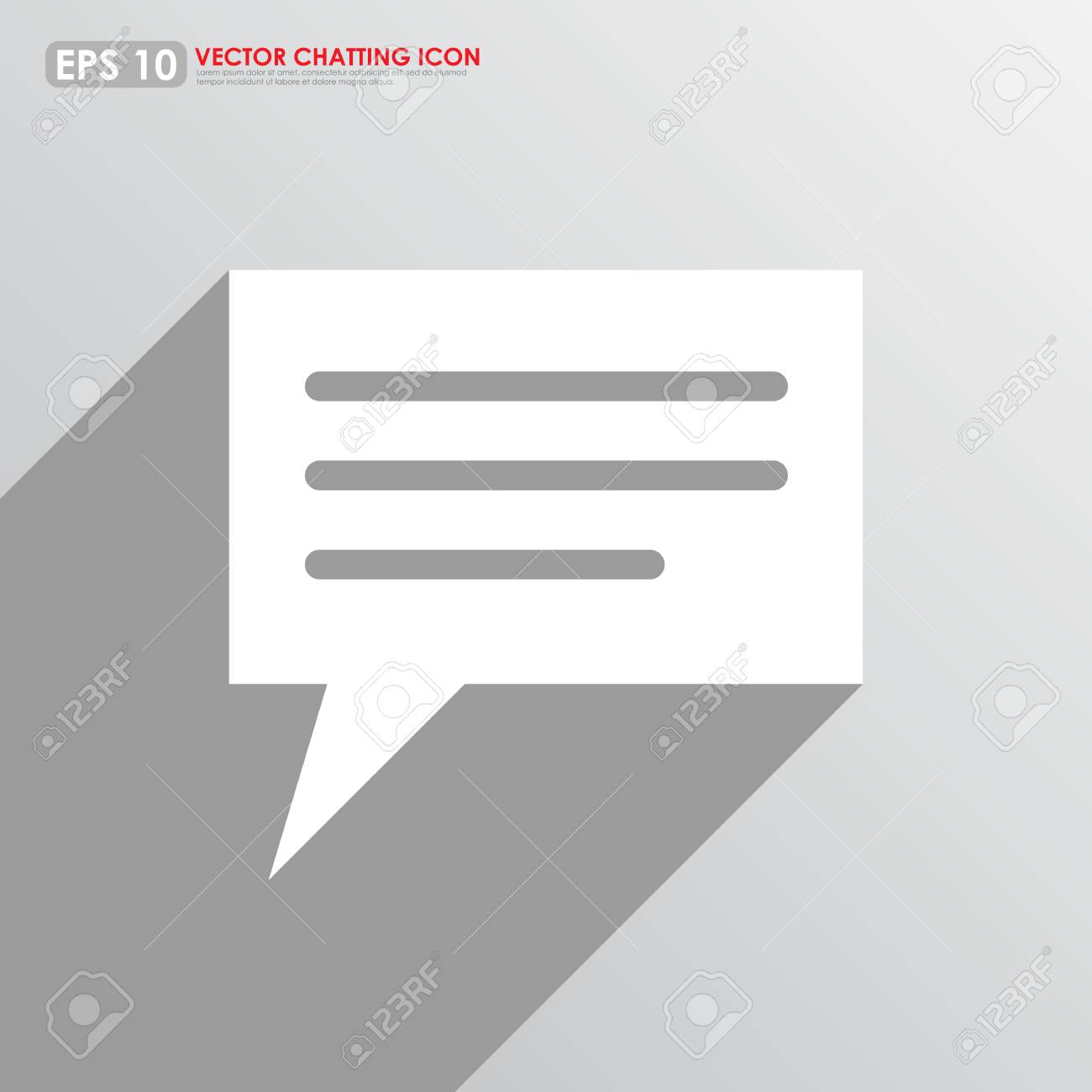 灰色の背景に音声やコメント バブル のイラスト素材 ベクタ Image