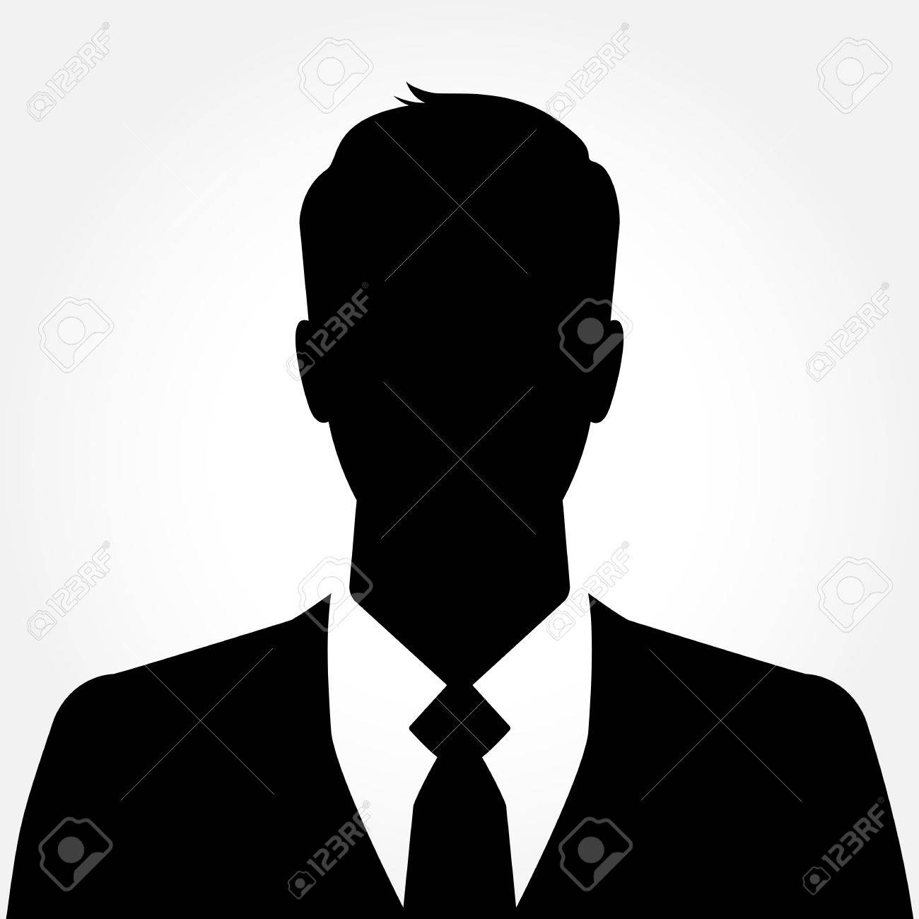 businessman silhouette avatar profile picture royalty free cliparts