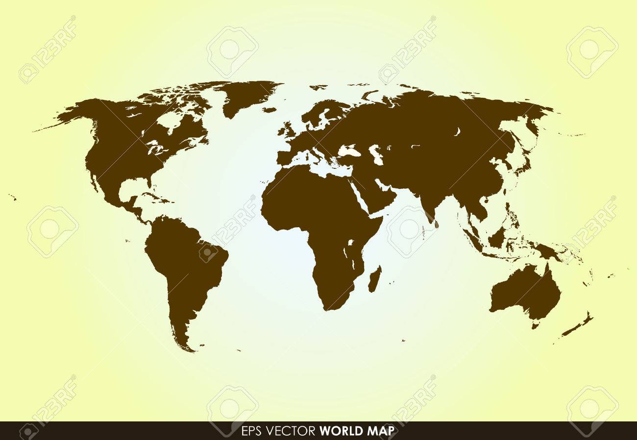 World Map Brown Color Flat Detailed World Map In Brown Color Royalty Free Svg, Cliparts, Vectors,  And Stock Illustration. Image 32501270.