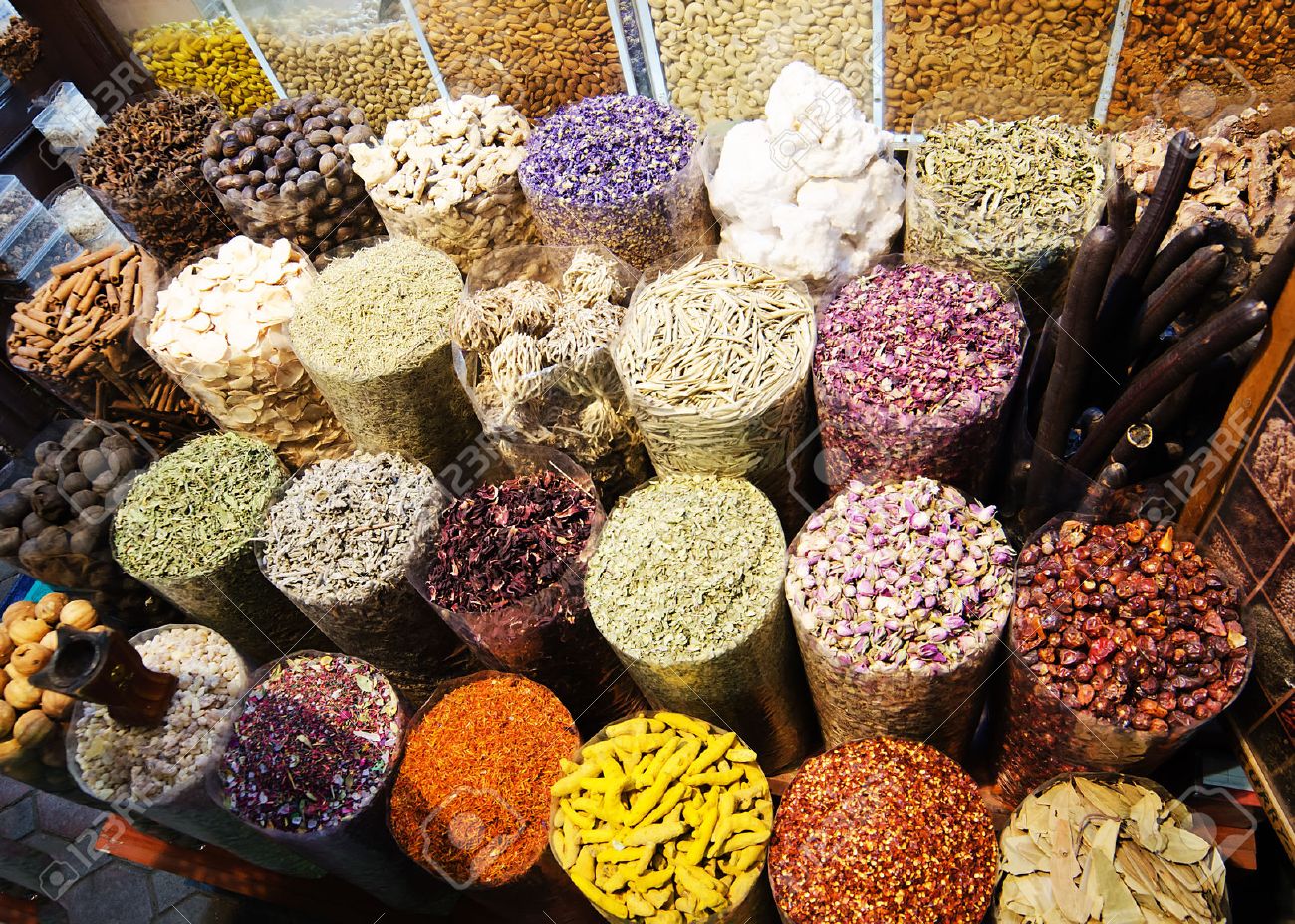 Spices in bazaar of Dubai, United Arab Emirates - 26406509 Spices in bazaar of Dubai, United Arab Emirates - 26406509