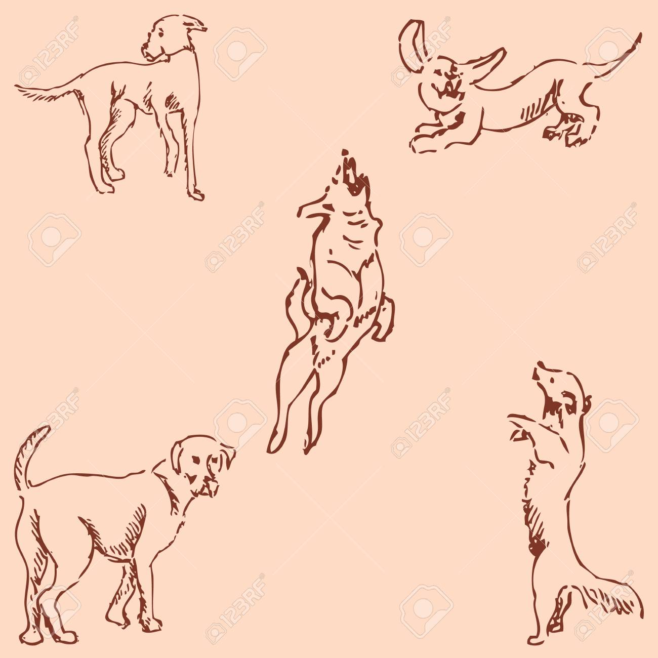 犬 鉛筆をスケッチします 手で描くこと ヴィンテージの色ベクトル画像のイラスト素材 ベクタ Image 犬 鉛筆をスケッチします 手で描くこと ヴィンテージの色ベクトル画像のイラスト素材 ベクタ Image