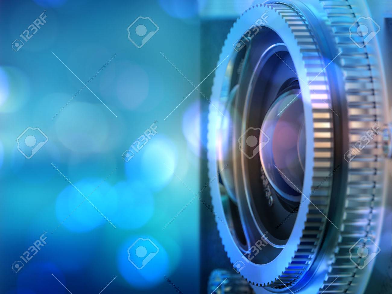 古いカメラのレンズの写真を閉じます 画像はレトロなフィルターします 選択と集中 3 D のレンダリング の写真素材 画像素材 Image