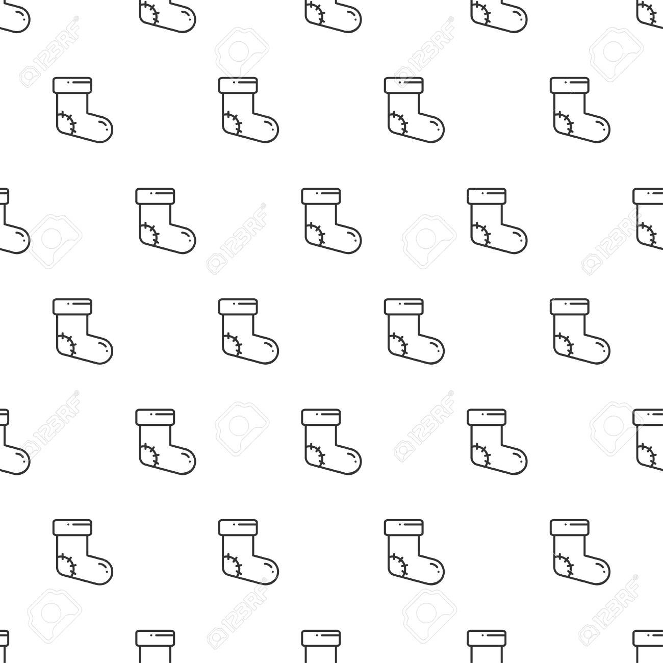 クリスマス正月クリスマス ソックスとシームレスなパターン 休日の背景 ソックスします クリスマス冬の流行の装飾 お祝いテクスチャです 行ベクトル イラスト 包装紙ギフトのイラスト素材 ベクタ Image