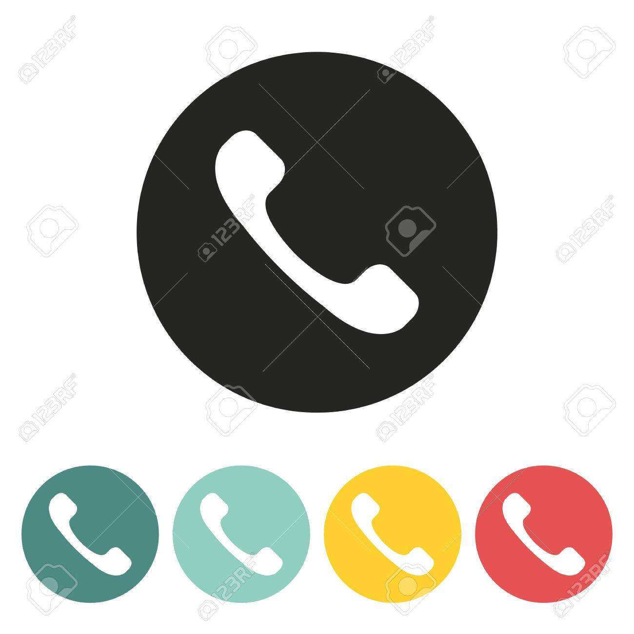 電話の受話器のアイコン ベクトル イラスト のイラスト素材 ベクタ Image