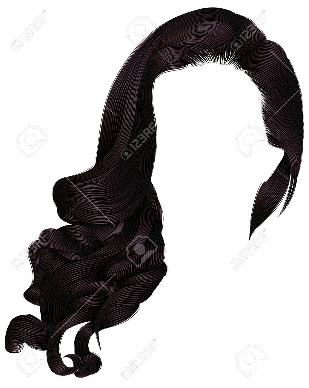 perruque brune cheveux long