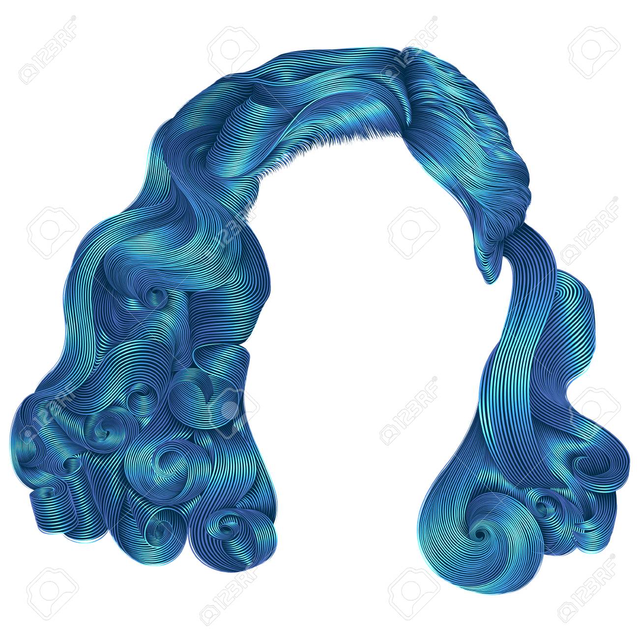 perruque bleue femme