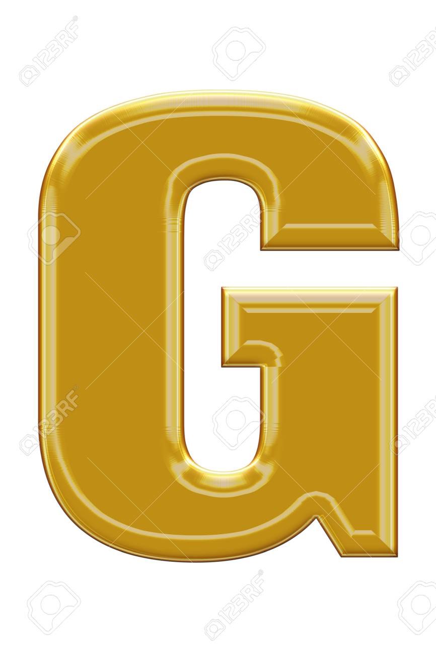 黄金のアルファベットのフォント G の写真素材 画像素材 Image