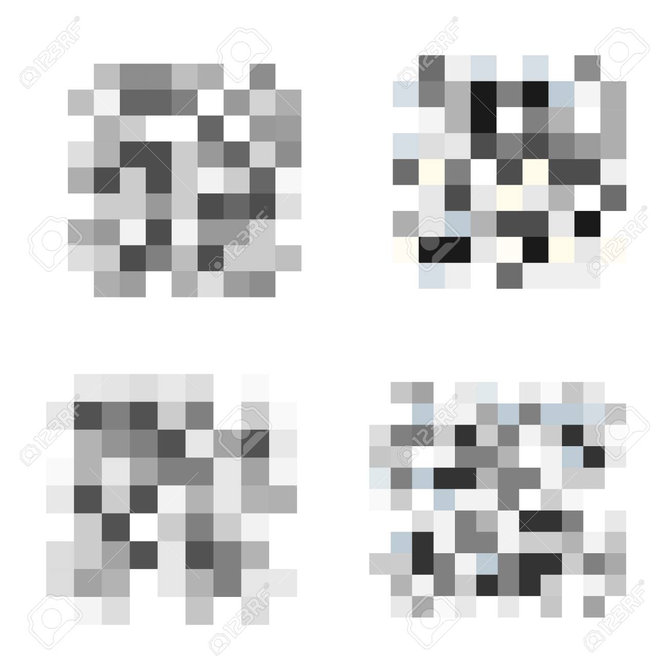 Set Of Pixel Censored Signs Black Censor Bar Concept Vector Royalty Free Cliparts Vectors And Stock Illustration Image