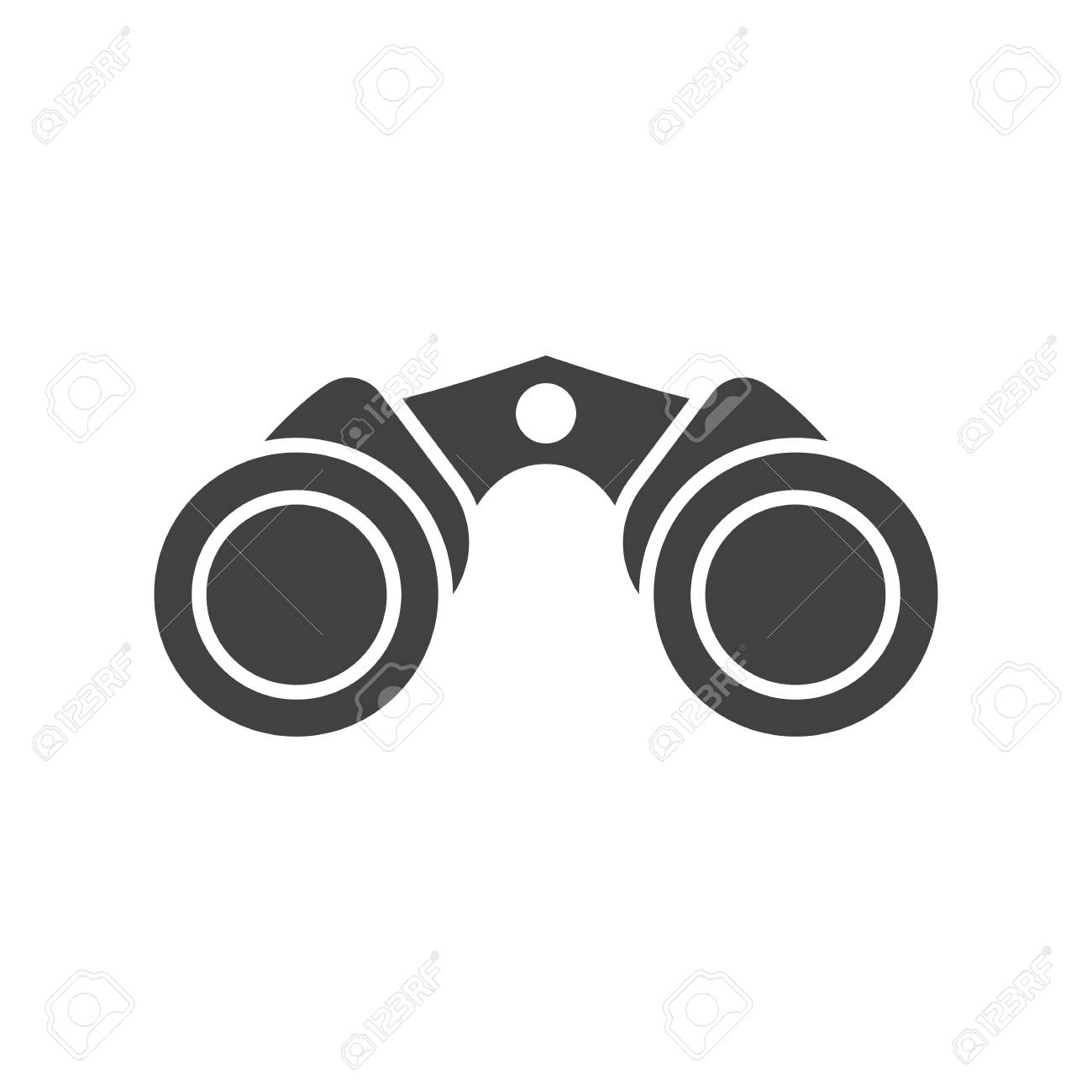 概略設計の古典的な双眼鏡アイコン 白い背景に分離した海洋双眼鏡ベクター イラスト のイラスト素材 ベクタ Image
