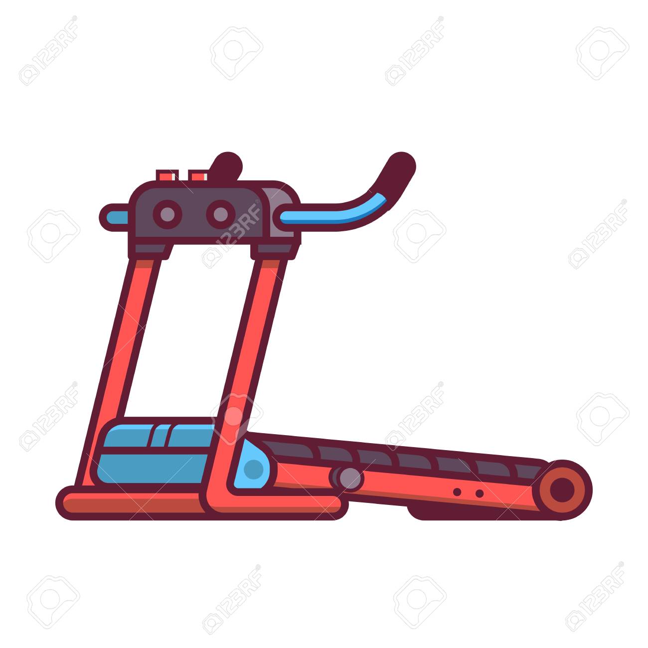 vector running treadmill icon isolated on white background flat