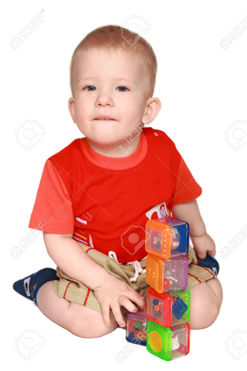 keen by game in cubes the cheerful and happy kid stock photo