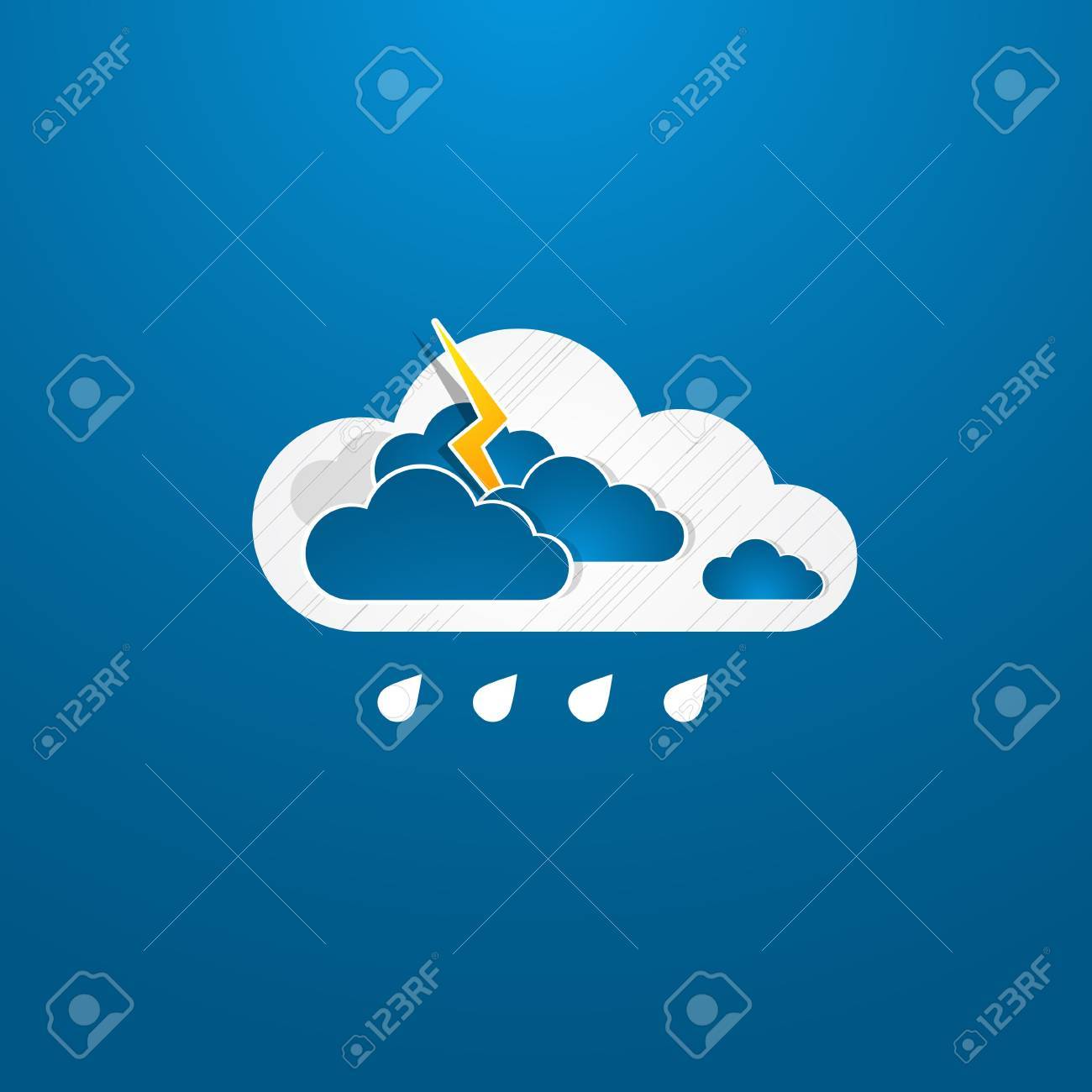 クラウドの天気予報 雨のテーマのイラスト素材 ベクタ Image クラウドの天気予報 雨のテーマのイラスト素材 ベクタ Image