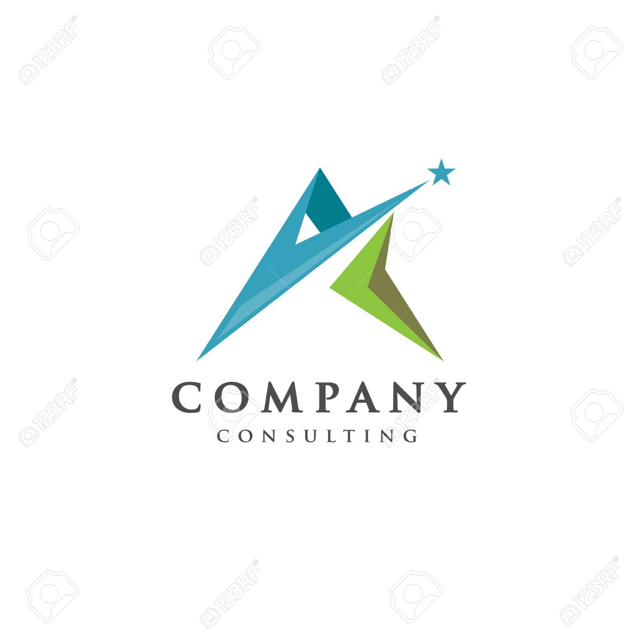 best letter a logo with star concept letter a strong and creative