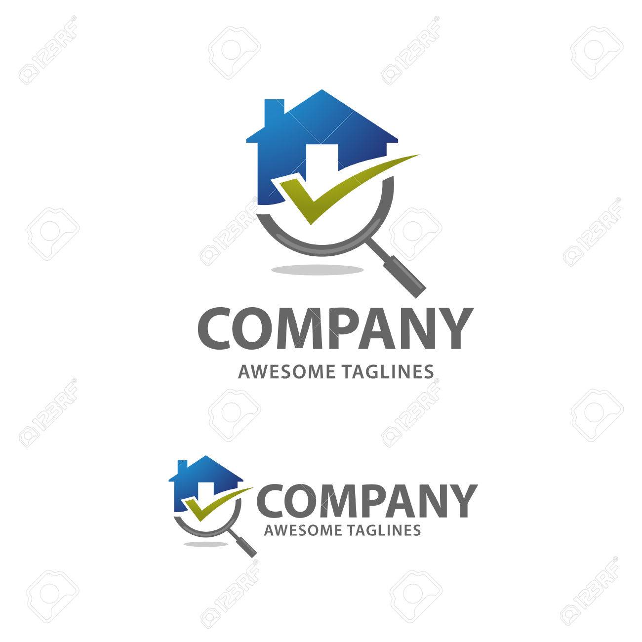 Haus Suchen Logo Vektor Die Suche Nach Einem Haus Konzepte Haus