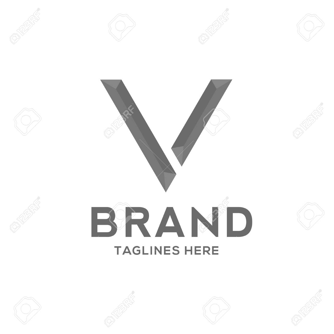 letter v strong logo