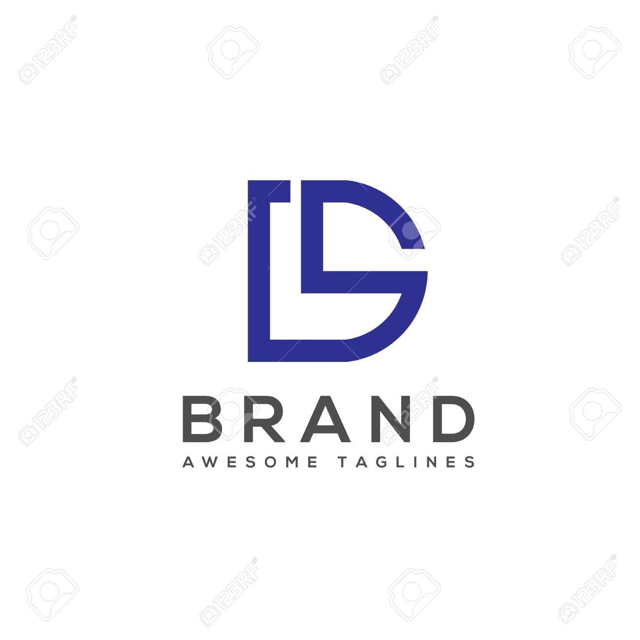letter ds elegant concept