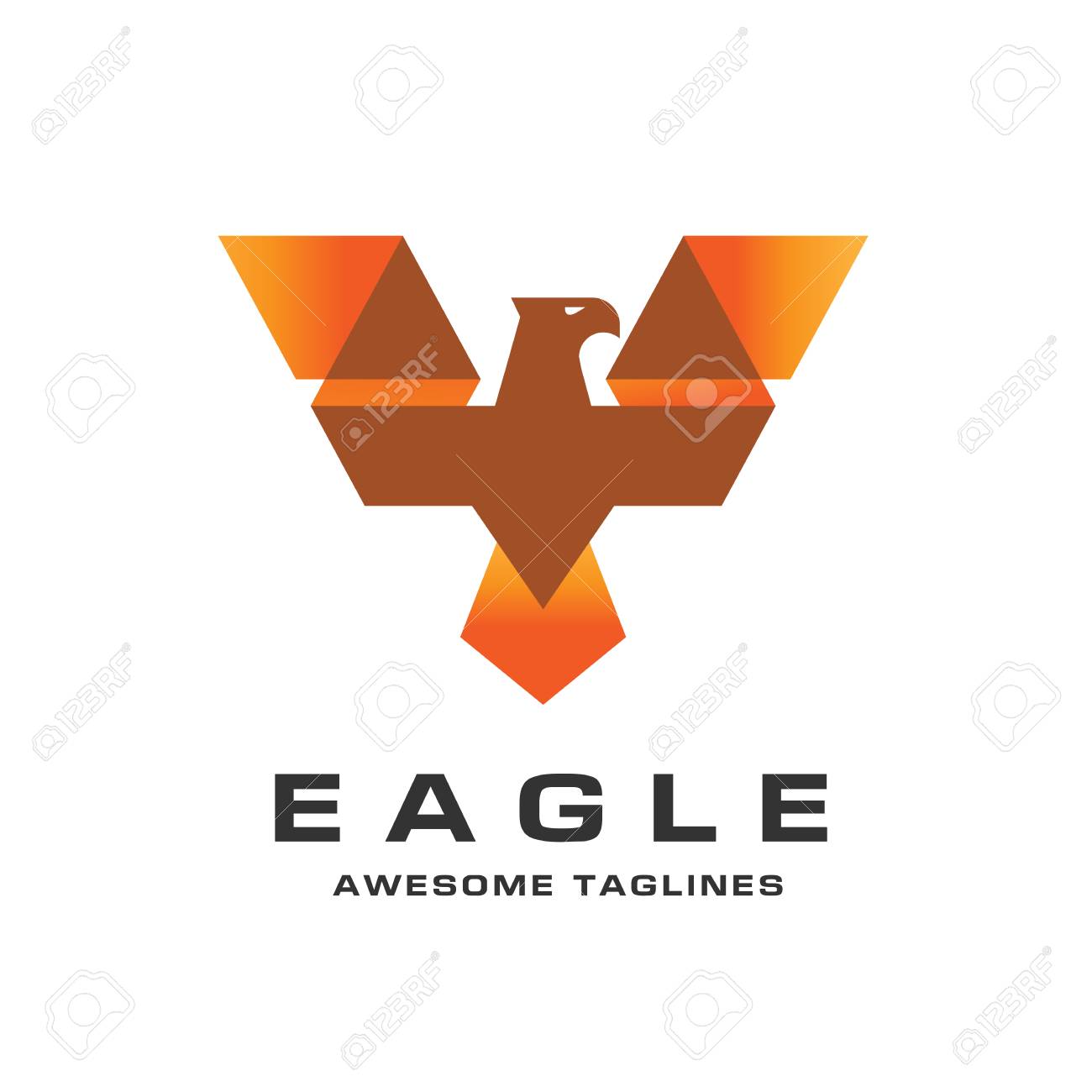 eagle head logo template hawk mascot graphic bald eagle vector