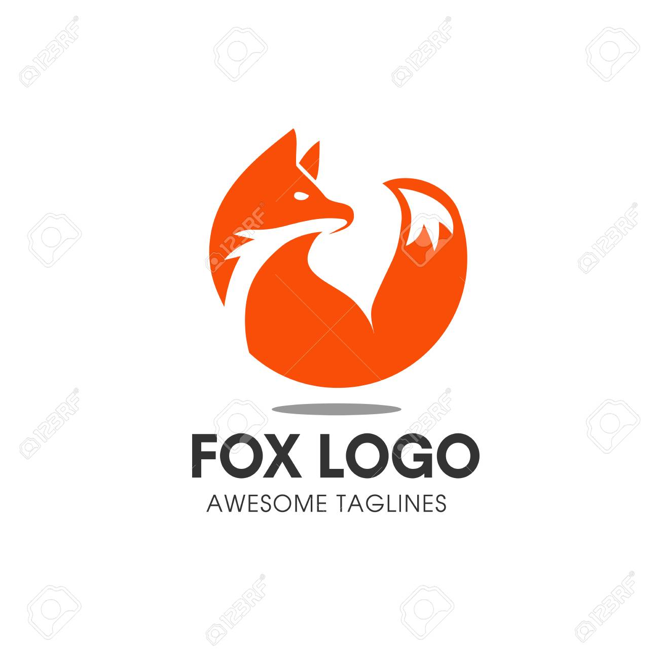 fox circle vector symbol