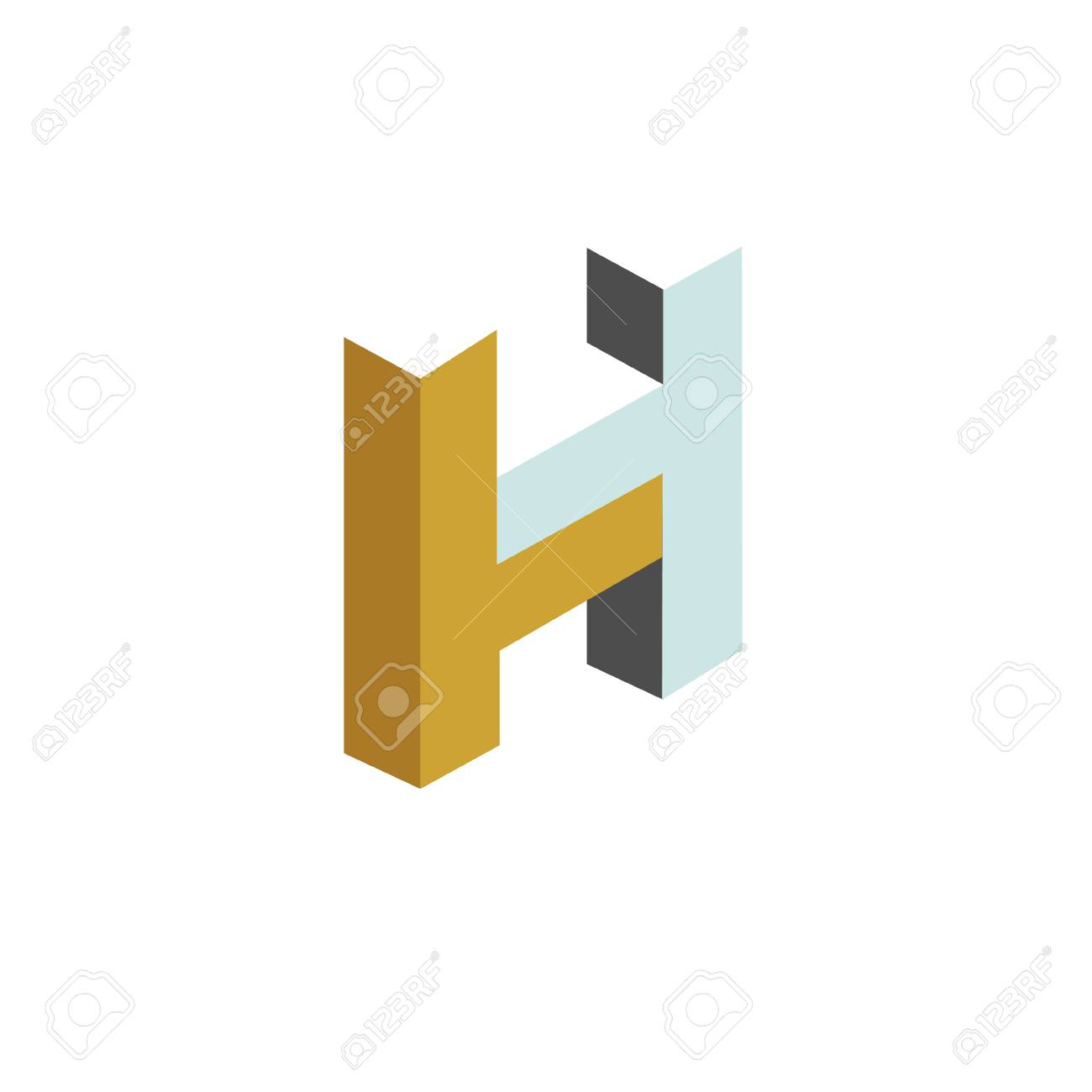 letter h construction logo